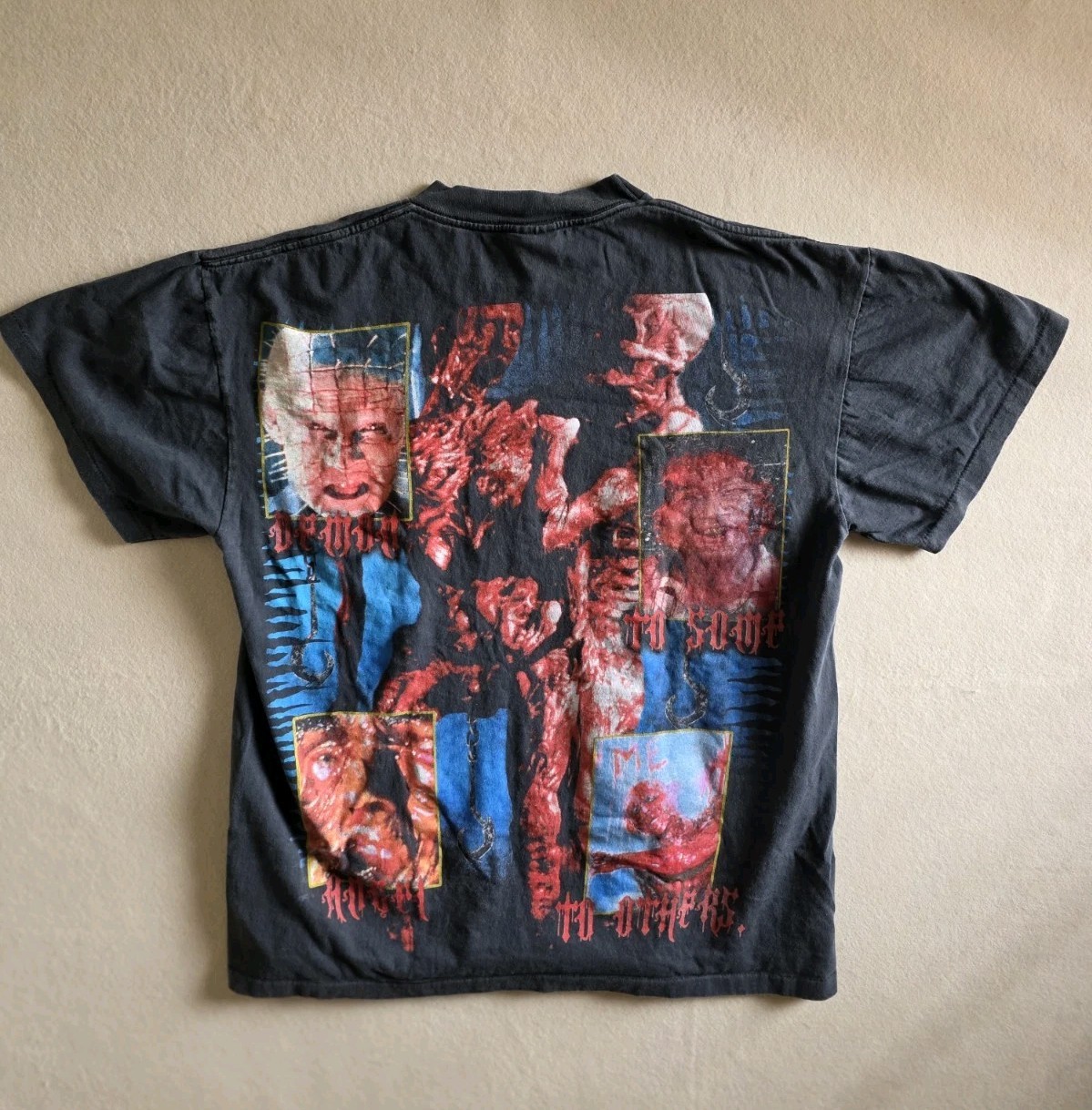 Hellraiser Retro Graphic Double-sided Overprint T… - image 2