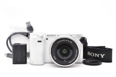 Sony α6000 White Lens Kit Compact Mirrorless Camera with 16-50mm Lens