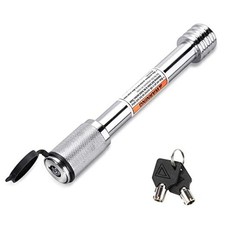 Trailer Hitch Lock 5/8" Dia, Locking Hitch Pin 4" Super Extra Long Chrome