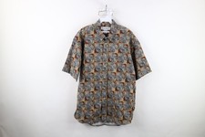 Vintage 90s Streetwear Mens Large Faded Abstract Short Sleeve Button Down Shirt