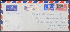 MayfairStamps Ceylon 1966 Colombo Registered to Phoenix AZ Air Mail Cover aaw_86