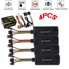 4PCS 4G Car GPS Tracker GSM GPRS Real Time Tracking Device Locator US