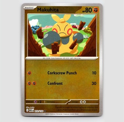 Makuhita (Reverse) - MEG 072/132 - C NM / Mint ME01: Mega Evolution Single