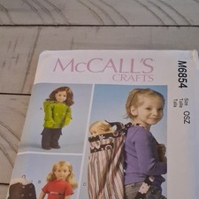 McCall's M6854 18" Doll Clothes Backpack Sewing Pattern, Contemporary Original