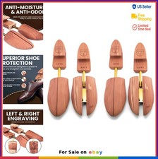 Cedar Shoe Trees 2 Pairs Aromatic Red Cedar With Spring Loaded For Leather Shoes