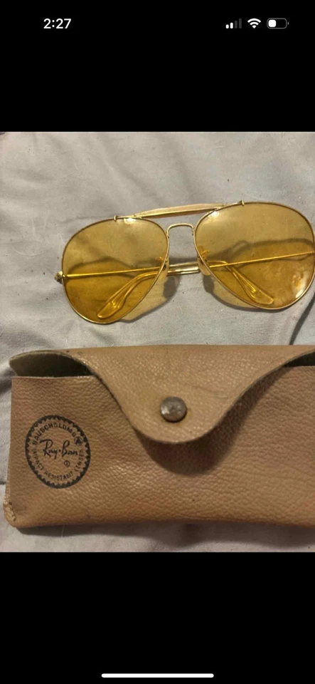 Gafas de sol B&L Ray Ban EE. UU. Aviator Ambermatic 62-14 para todo tipo de clima - Estuche original - De colección Foto 2 de 4