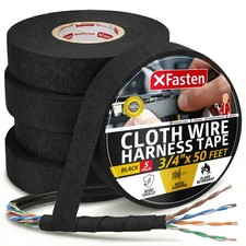 Wire Harness Tape, 3/4-Inch x 50-Foot 5-Pack , High Temp Wiring Loom Harness...