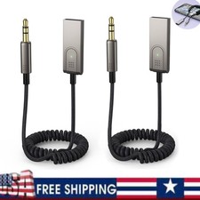 USA Aux to Bluetooth 5.1 Adapter 3.5mm Bluetooth Receiver Microphone for Car Lot