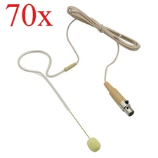 70x Single Earhook Microphone For AKG Samson Wireless Belt Transmitte XLR 3pin