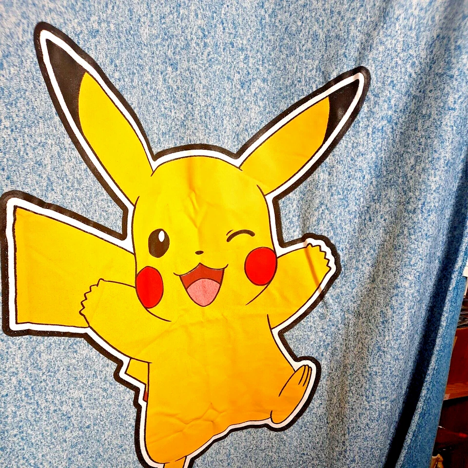 Pokemon Pikachu Fleece Blanket The Northwest Company Blue & Yellow 59x50 - Image 2 of 4