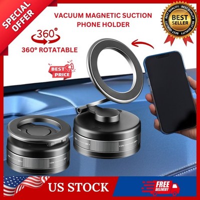 Vacuum Magnetic Phone Holder for Car   Zinc Alloy Suction Car Mount, Adjustable