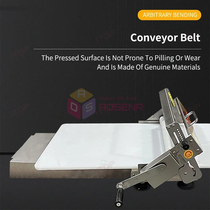 Hand cranked Dough Sheeter Manual Puff Pastry Dough Rolling Machine