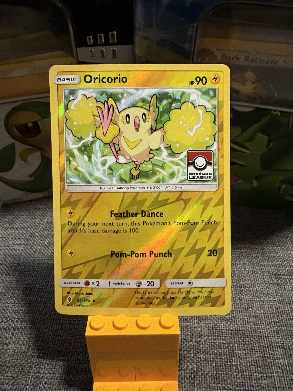Oricorio - 46/145 Reverse Holo Rare League Promo Pokemon Card