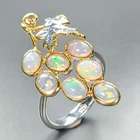 Vintage ring Natural Opal Ring 925 Sterling Silver Size 8 /R459873