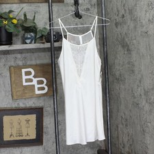 Flora Nikrooz Womens Sasha Charmeuse Chemise Nightgown Q81441 White S