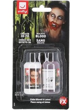 Fake Blood and Latex Kit 2 1oz Bottles SFX Make Up