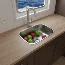 RV Caravan Camper Boat Hand Wash Basin Stainless Steel Kitchen Sink Basin GR-536