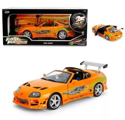 Jada 1:18 Fast & Furious Brian's Toyota Supra Orange Diecast Model Car 37770-7A