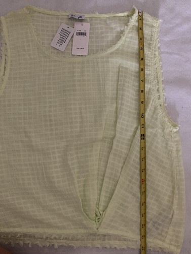 NWT Splendid Green Light Short Sleeve Top Blouse Women’s Large MSRP $98 Cotton - Picture 7 of 8