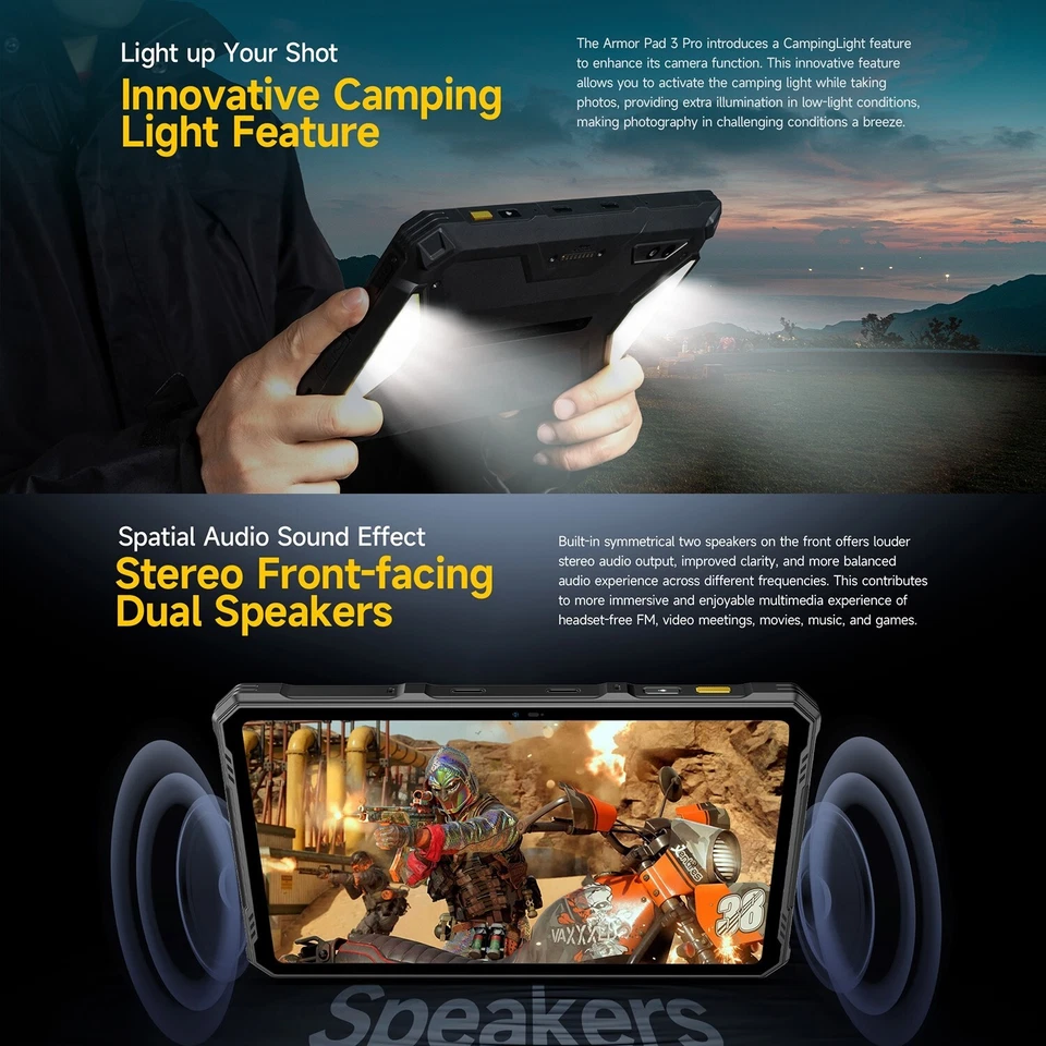 Ulefone Armor Pad 3 Pro 4G Rugged Tablet 8Gb+256Gb 33280mAh uSmart Connect HDMI - Image 2 of 4