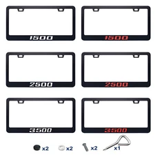 Metal Black License Plate Frame Cover For Chevy Silverado 1500/2500/3500 Pickup
