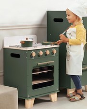 ROBUD Vintage Wooden Toy Kitchen Oven For Kids, Realistic Sound Effect