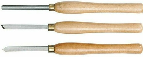 Set Di 6 Scalpelli Per Tornio Legno HSS – Con Custodia In Legno, Ghiera In Ottone, Lame In Acciaio Super Rapido HRC 57-62, 420 Mm - 5