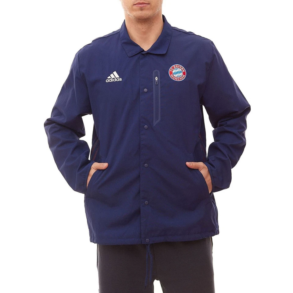 Adidas FCB TRV Coach Chaqueta Travel 2021/2022 Azul 3XL Poliamida - Imagen 2 de 4