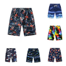 Mens Swimming Summer Shorts Beach Surfboard Quick Dry Printed Sports Pants