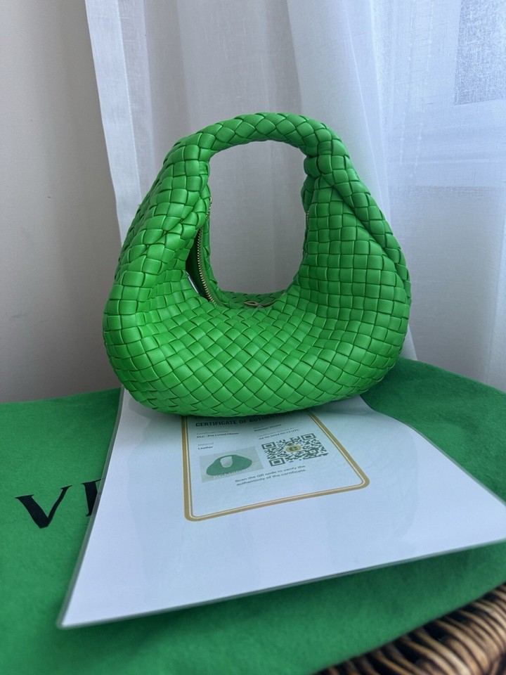 BOTTEGA VENETA green Textured Padded Jodie Handbag Bag Rrp$7200 RARE