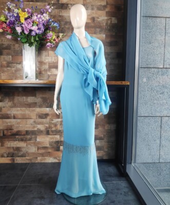 GAI MATTIOLO Vintage Elegant Silk Dress with Rhinestones + Silk Scarf 46IT  | eBay