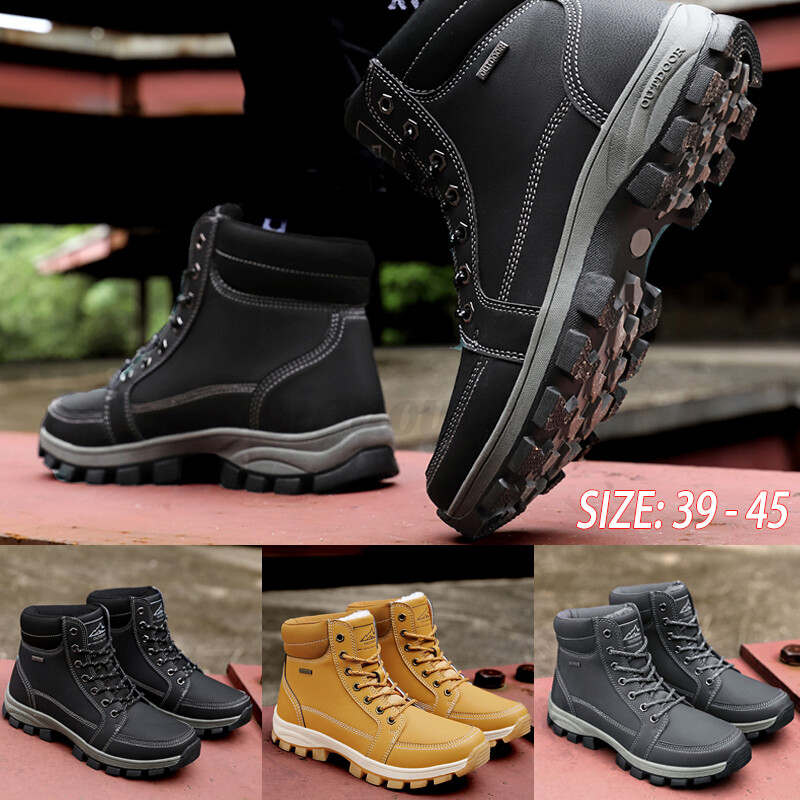 New Us Mens Winter Work Snow Boots Warm 