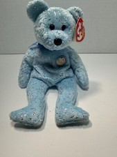 TY Beanie Baby ~ DECADE Light Blue 10 Year Anniversary Bear