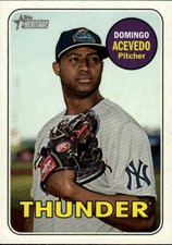 2018 Topps Heritage Minor League Domingo Acevedo #7 Trenton Thunder