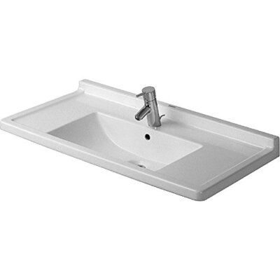 Duravit 304800000 0 Starck 3 33-1/2-Inch Single-Hole Furniture Washbasin, White 