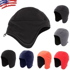 Winter Windproof Fleece Hat with Ear Flaps for Men Women Skiing Snow Warm Beanie