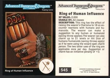 R2 Rare 1991 TSR AD&D Gold Border RPG Art Card 545 Dungeons & Dragons Magic Ring