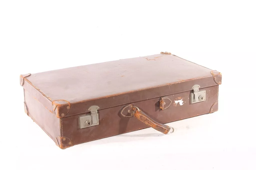 Alter Suitcase Real Leather Case Vintage Suitcase Retro 29 1/2x7 1