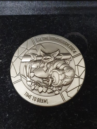 DOTA 2 ESL Tournoi Major Pièce Épingle Bouton Noir Médaille Arène Mint Sélection - Afbeelding 4 van 8