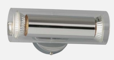 ET2 E22027-18 Flash 2-Light Wall Sconce / Ceiling Mount in Polished Chrome.