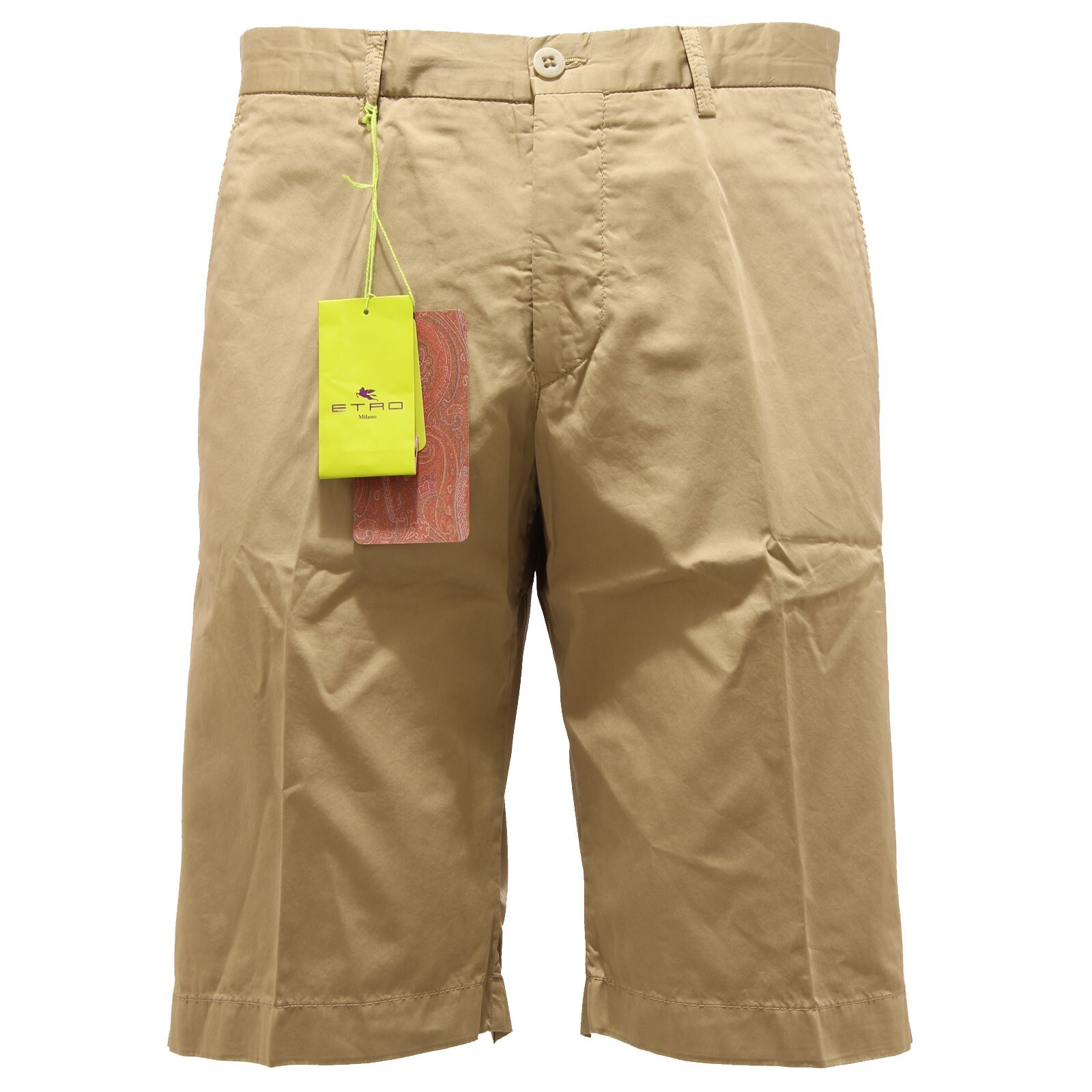 6101S мужские короткие брюки-бермуды uomo ETRO SLIM FIT бежевого цвета цвета хаки pantalone 22790₽
