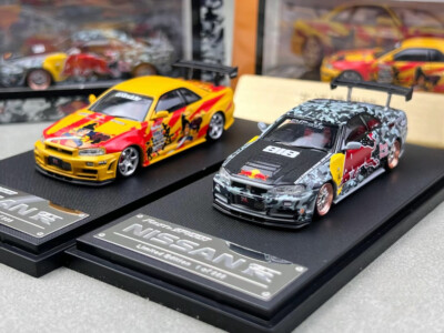 CR FS 1:64 Fast Speed GTR R34 Skyline Z-Tune Sport Model Diecast Metal Car