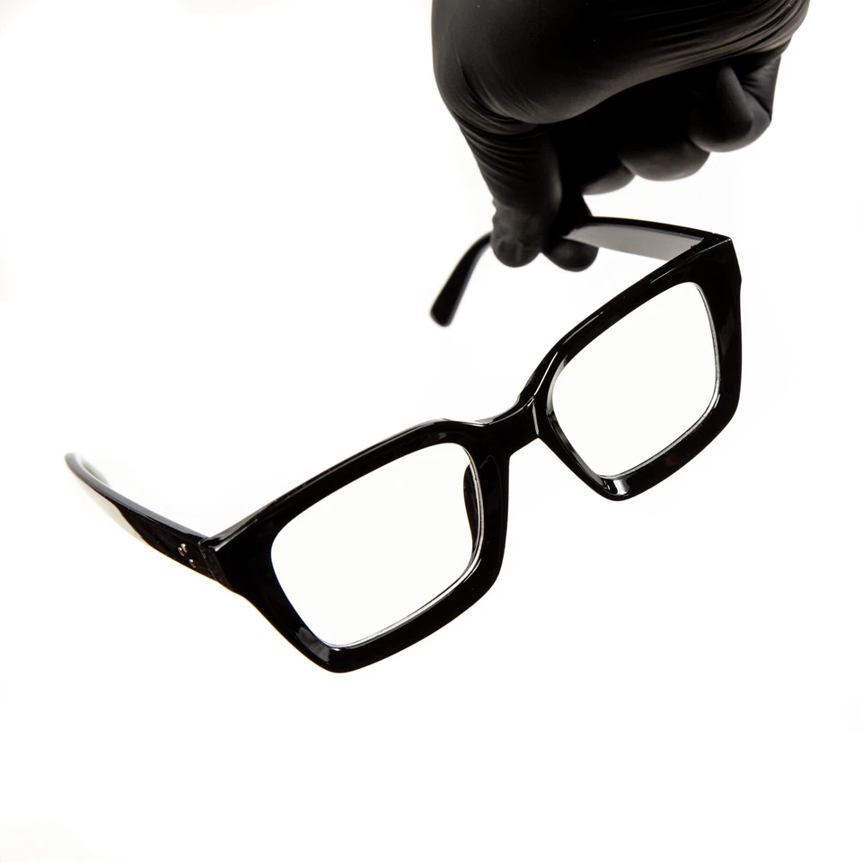 Retro Men Women Thick Chunky Square Frame Clear Lens Classic Eye Glasses - Image 2 of 4