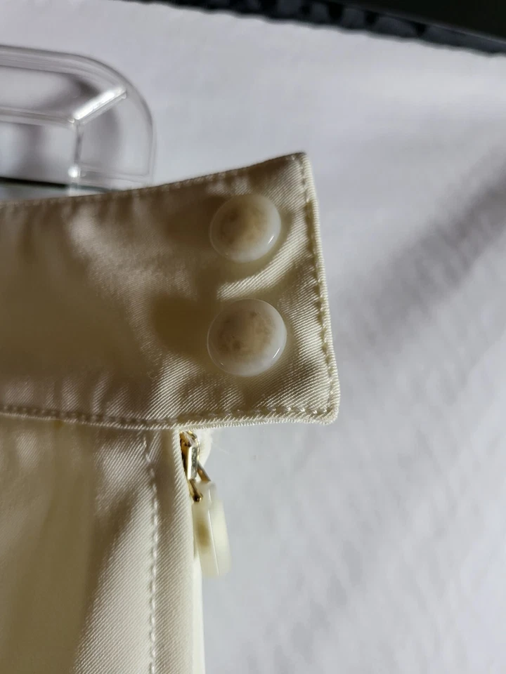 Pantalón Marina Rinaldi Ponte Mujer Crema Mediano Diseño Italiano  Foto 2 de 4