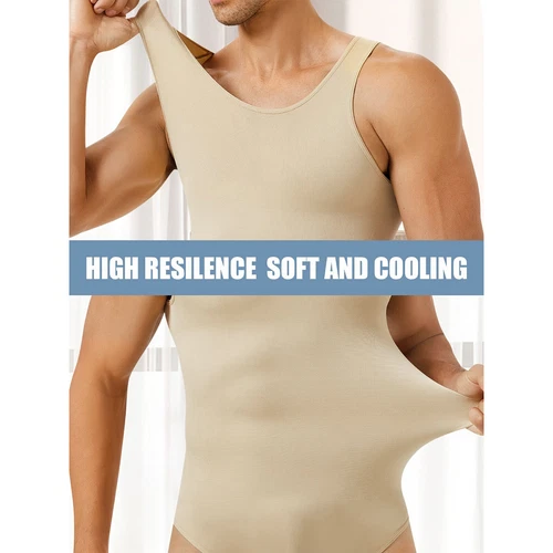 Body Suit dimagrante da uomo fasce a compressione shapewear controllo pancia - Foto 7 di 32