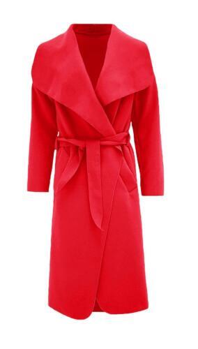 Italian Ladies Belted Duster Jacker Drape Trench Womens Tunic Long Coat Girls UK - Bild 27 von 37