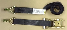Set Of 4-8ft Ratchet Tie Down Straps w/Wire Hooks  USA BLACK
