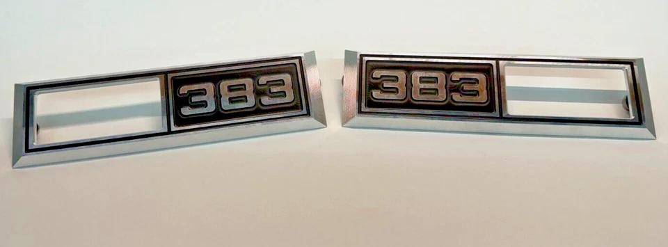 1968 Chevelle Impala Nova '383' Emblem Marker Light Bezel Front Fender Billet - Image 2 of 4