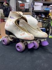 VTG White Girls Women's Rink Master Seneca Roller Skates Size 8W Rinkmaster