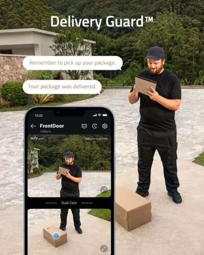 eufy 2K WiFi Video Doorbell Dual Camera Wireless Intercom Door Ring w/ HomeBase - Picture 3 of 5